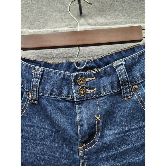 Maurices Womens Distressed Blue Denim Jeans Size 7/8 Regular - Picture 3 of 7